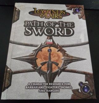 Fantasy Flight D20 Legends & Lairs Path Of The Sword Hc 2002 In Fine