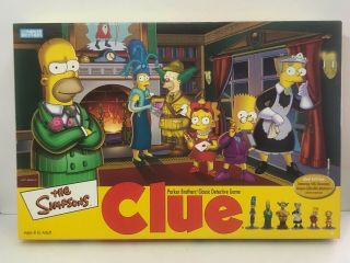 The Simpsons Clue Parker Brothers Classic Detective Game 2nd Ed Miniatures 2002
