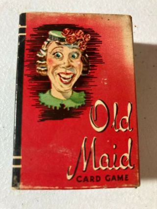Vintage Whitman Old Maid Mini Card Game No.  4117 A Peter Pan Card Game