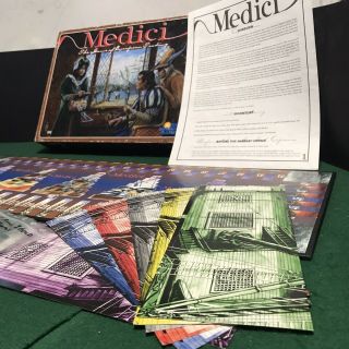 Medici Board Game,  First Edition,  Sleeved Cards 2 Of 3 In The Trilogy