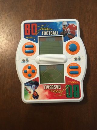 1990 Tiger Electronics Bo Jackson Baseball And Football Handheld Game