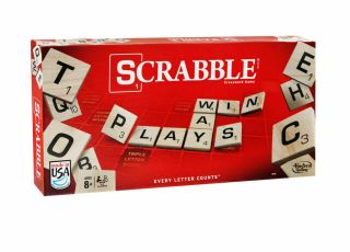 Scrabble Crossword Game By Hasbro For Ages 8,  (opened Game Parts Still)