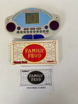 Family Feud 1997 Tiger Electronic Handheld Game With Answers Booklet