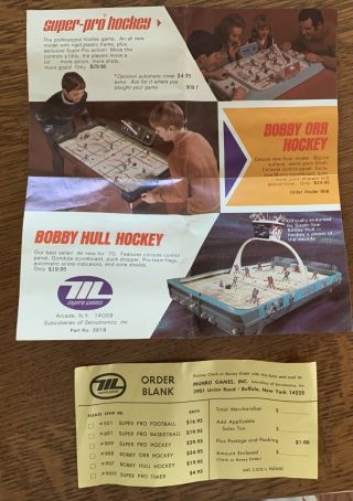 1970 Munro Pro,  Bobby Orr,  Hull Hockey Brochure & Rules 901 902 906 907. 2