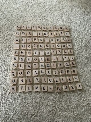 All 100 Wooden Scrabble Tiles No Board Perfect For Crafts