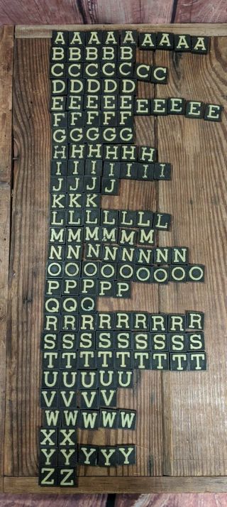 Vintage Eye Rest Anagrams " Embossed Edition " Game 154 Tiles | Black And White