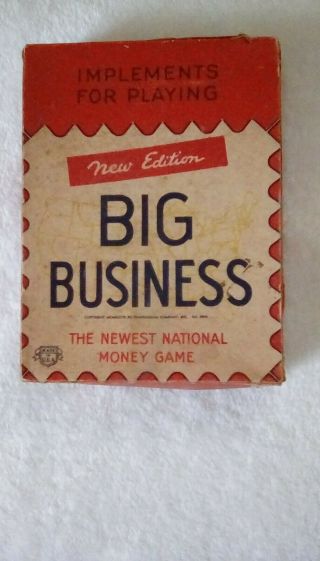 Vintage Big Business Money Game 1936