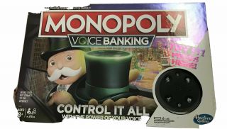 Monopoly Voice Banking Electronic Family Board Game For Ages 8 & Up