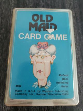 Vintage Whitman Old Maid Card Game Full Deck Of Pairs With Case