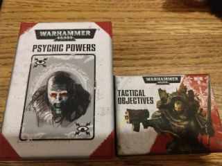 Warhammer 40k - Tactical Objectives And Psychic Powers Cards - 7th Edition Nib