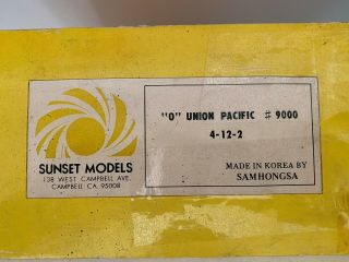 O Scale Brass 2 Rail Sunset Union Pacific Up 4 - 12 - 2 No.  9013
