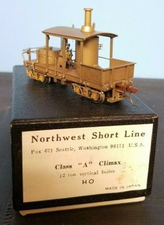 Northwest Short Line Ho Brass Class " A " 12 Ton Vertical Boiler Climax