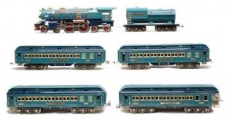 Mth Trains/lionel 400e Standard Gauge Steam Blue Comet With 4x Coaches10 - 1112 - 1