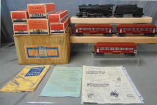 Lionel Outfit 2136ws O Scale Steam Passenger Set With Boxes And Papers