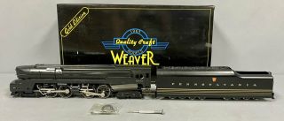 Weaver 5533 Brass Pennsylvania T - 1 4 - 4 - 4 - 4 Duplex Steam Loco & Tender - 3 Rail