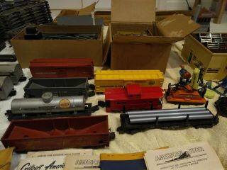 Massive Vintage Early 1950s American Flyer Train Set With Engine 300 Atlantic 3
