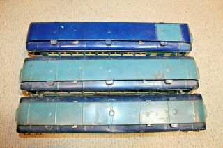 Lionel Prewar Standard Gauge Blue Comet Passenger Car Set 420 421 422 3