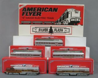 American Flyer 6 - 49606 S Scale Silver Flash Ab 3 - Car Passenger Set Ln/box