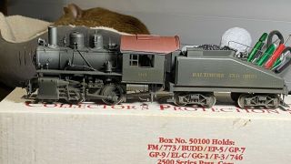 O Scale 2 - Rail Brass Baltimore & Ohio 0 - 4 - 0 Steam Locomotive Custom Paint