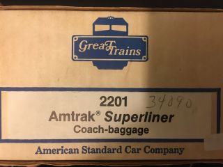 G Scale Great Trains Amtrak Superliner Coach - Baggage 2201 - Road 31034 3