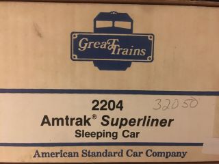 G Scale Great Trains Amtrak Superliner Sleeping Car 2204 - Road 32050 3