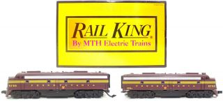 Mth Railking Pennsylvania Prr E8 Aa Diesel Engine Locomotive Set 30 - 2451 - 1 W Ps2