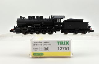 Trix N Scale 12751 Sncf Br 050 0 - 10 - 0 Steam Engine And Tender B.  705