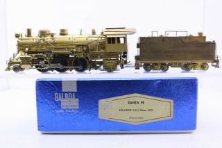 Balboa Brass Ho Scale Santa Fe 2 - 6 - 2 Prairie Locomotive And Tender