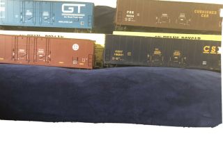 Grouping Of 4 Aristo Craft G Scale 53’ Foot Evans Boxcars