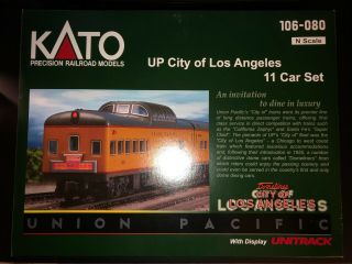 Kato 106 - 080 N Scale Union Pacific City Of Los Angeles 11 - Car Set /passenger Car