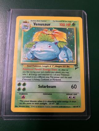 Venusaur Holo Pokemon Card Base - 2 Set Series 18/130
