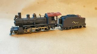 Painted Brass Ho Scale Model Wabash F - 4 “mogul” 2 - 6 - 0 Steam Locomotive,  Ahm 401