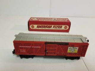 Rare Vintage American Flyer 24077 Northern Pacific Car In Its Box