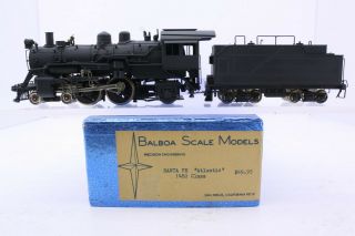 Balboa Brass Ho Scale Santa Fe 4 - 4 - 2 Atlantic Locomotive And Tender