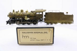 Hallmark Models Brass Ho Scale Santa Fe 2 - 8 - 0 Consolidation Loco And Tender