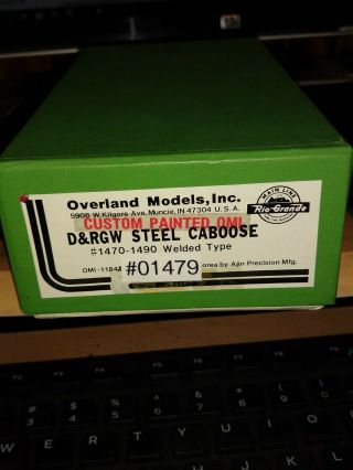Ho Brass Omi 1184.  1 D&rgw 1400 Series Welded Type Steel Caboose Omi Painted