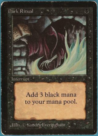 Dark Ritual Beta Heavily Pld Black Common Magic Mtg Card (id 106513) Abugames