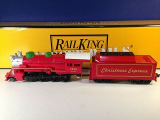 Mth Railking O Gauge Christmas 2 - 8 - 0 Steam Engine & Tender Proto 3.  0 30 - 4229 - 1e
