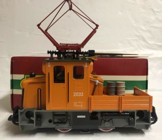 Lgb 2033 Small 0 - 4 - 0 Electric Work Train Locomotive/box