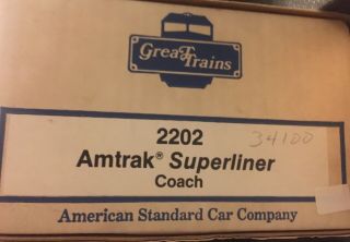 G Scale Great Trains Amtrak Superliner Coach 2202 - Road 34100 3