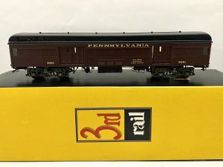 Sunset 3rd Rail O Scale 2 - Rail Pennsylvania Prr Bm62 Baggage Car 5251 W Box