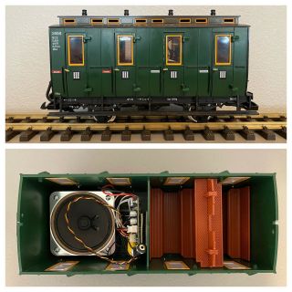 Lgb 3050 :: Third Class Compartment Coach W/steam Engine Sound (no Box) • 2