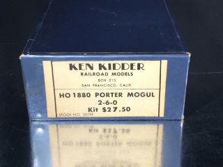 Brass Ho Ken Kidder 1880’s Porter Mogul 2 - 6 - 0 Unpainted