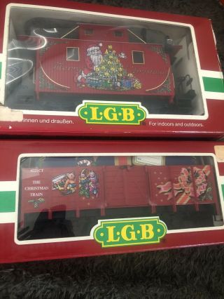 Lgb G Scale 44650 Merry Christmas Santa Caboose Train W/ Box,  40217