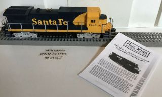 Vintage Mth O/o - 27 Scale Santa Fe Dash 8 Diesel Locomotive W/ Proto 30 - 2115 - 1