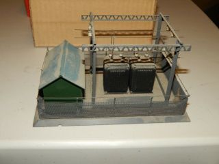 HO Scale Aristo Craft Power Sub Station w/light Japan 50 ' s made of metal 3
