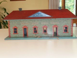 Bing Tin Litho Train Station Model Railway Accessories Building Hobby