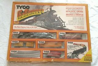 Vintage Tyco Ho Scale 1987 Chattanooga Freight Train Set 7416 Steam Locomotive