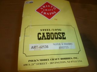 BOXED ARISTO CRAFT TRAINS NORFOLK & WESTERN ART - 42136 CABOOSE 562723 G SCALE 2