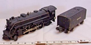 Lionel Steam Locomotive 1666 2 - 6 - 2 Train Engine & Tender Set Pre War